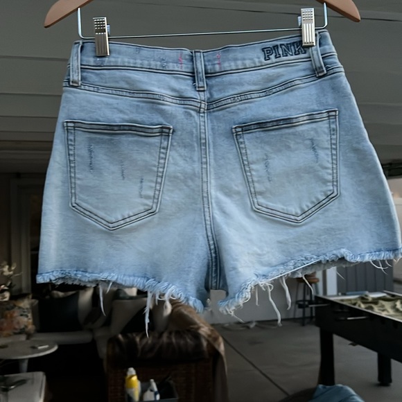 PINK Victoria’s Secret cut off light wash denim shorts - Picture 2 of 5